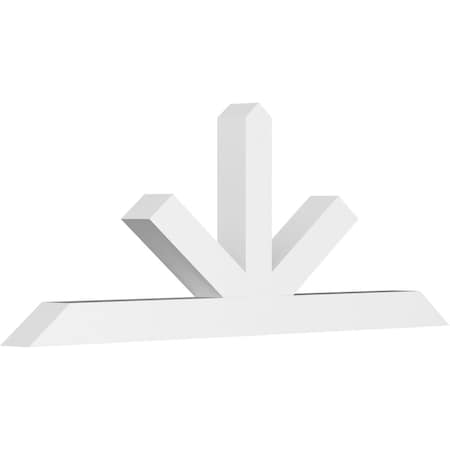 Ekena Millwork Saratoga Architectural Grade PVC Gable Bracket, 96"W x 36"H x 6"D x 6"F, 9/12 Pitch GBP096X36X0606SAR00